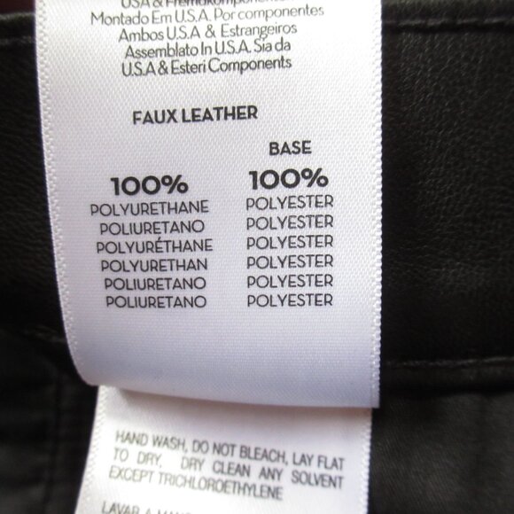 NWT Mother Dazzler Skimp in Wax On Wax Off Black Faux Leather Stretch Pants 30 - Picture 8 of 10